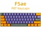 61 Keys Myrtle Starlight Toxic ANSI PBT Doubleshot Backlit Keycaps Set OEM Profile for MX Mechanical Gaming Keyboard GH60 GK61 RK61/ALT61/Annie/poker